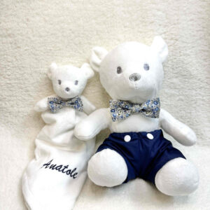 Doudou duo Liberty Éloïse blue forest