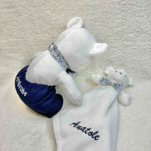 Doudou duo Liberty Éloïse blue forest