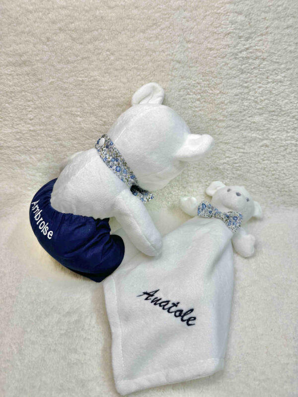 Doudou duo Liberty Éloïse blue forest