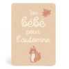 carte un bébé pour l'automne