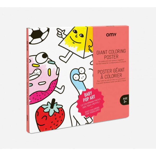 Poster géant à colorier baby pop art OMY
