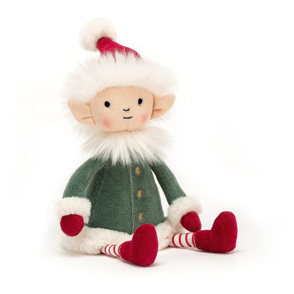 Peluche elf de Noël Jellycat