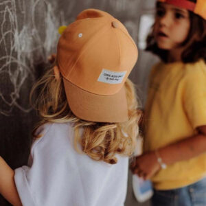 Casquette pour enfants de 6 ans et plus, Cool Kids Only, modèle Mini tan orange, de la marque Hello Hossy