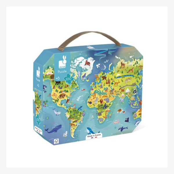 Puzzle monde, 100 pièces - Janod