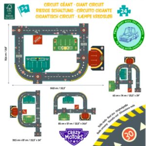 DJECO - CIRCUIT GÉANT |CRAZY MOTORS