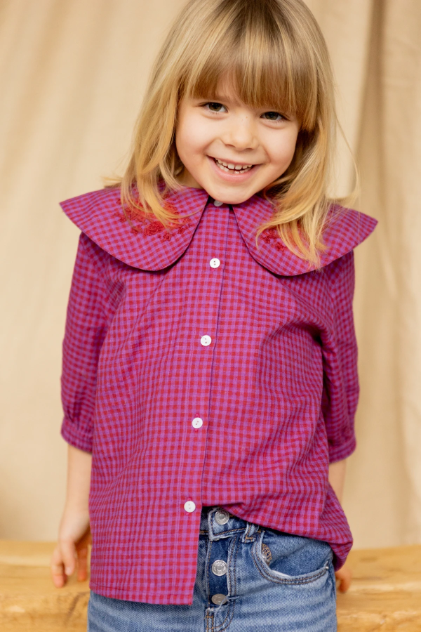 blouse binou khadi fuchsia de la marque Apaches Collections
