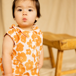 barboteuse jasmine flora bold orange de la marque Apaches Collections