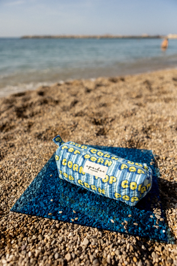 Trousse opal pop corn océan de la marque Apaches Collections
