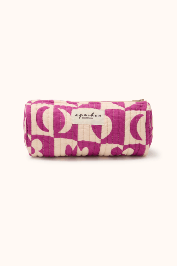 Trousse Opal Damier Fuchsia de la marque Apaches Collections