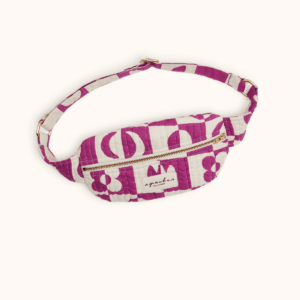 Mini sac banane Kela Damier Fuchsia de la marque Apaches Collections