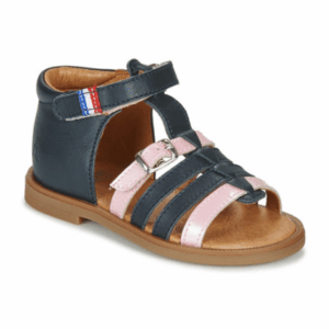 Nu pieds Guinguette Marine et Rose de la marque GBB