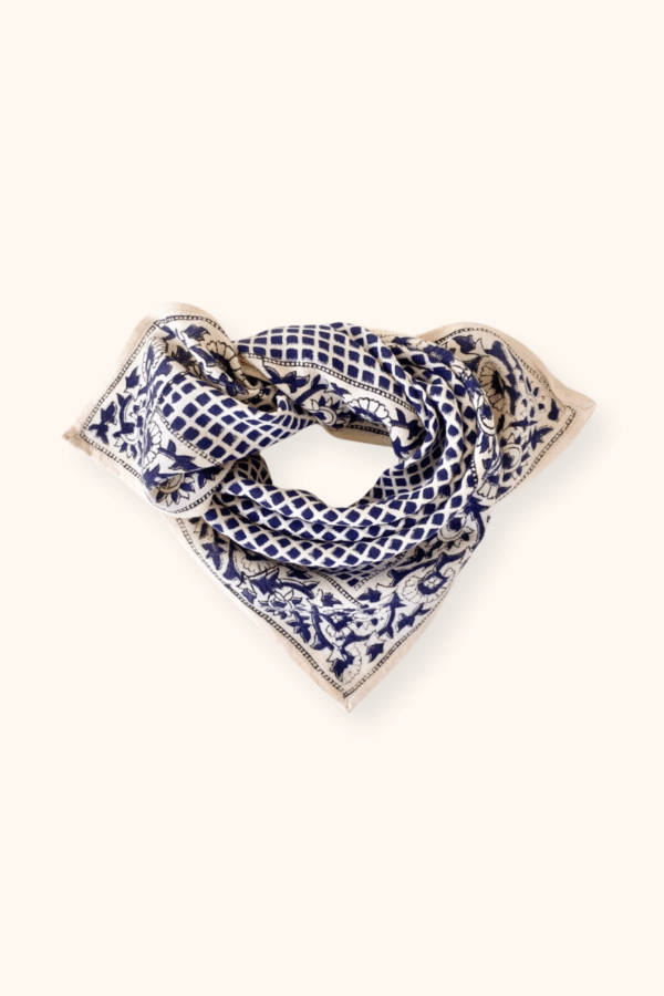 Petit foulard Manika Mosaic – Graphite de la marque Apaches Collections