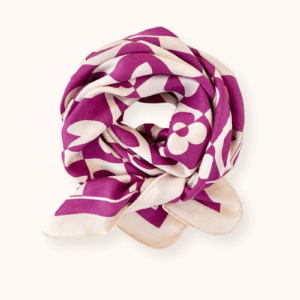 Grand foulard Palika Damier Fuchsia de la marque Apaches Collections