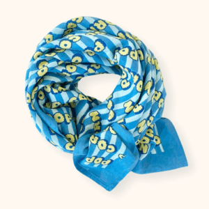 Grand foulard Latika Pop Corn – Océan de la marque Apaches Collections