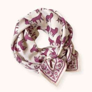 Grand foulard Latika Bengale Macadamia de la marque Apaches Collections