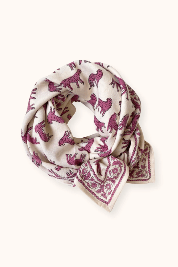 Grand foulard Latika Bengale Macadamia de la marque Apaches Collections