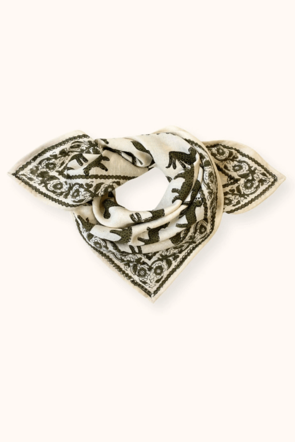 Petit foulard Manika Bengale Eucalyptus de la marque Apaches Collections
