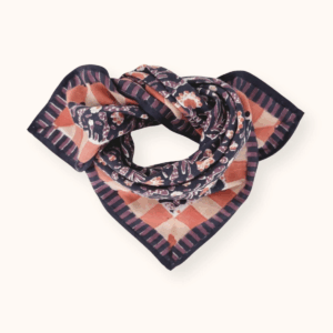 Petit Foulard Manika Cactus Navy de la marque Apaches Collections