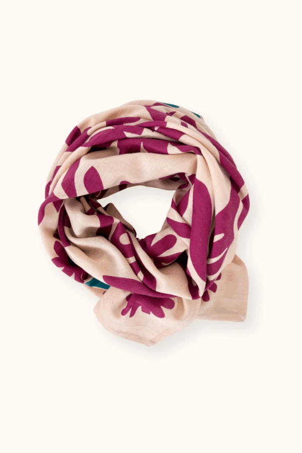 Grand Foulard Latika Rita Macadamia de la marque Apaches Collections