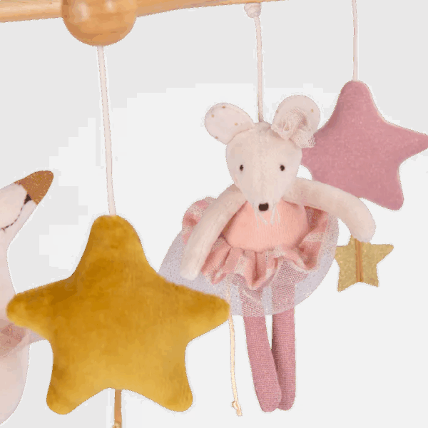 peluche souris mobile croisillon moulin roty