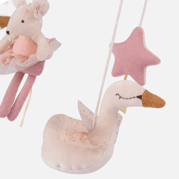peluche cygne mobile croisillon moulin roty