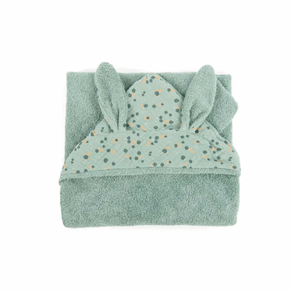 cape de bain trois petits lapins pliée
