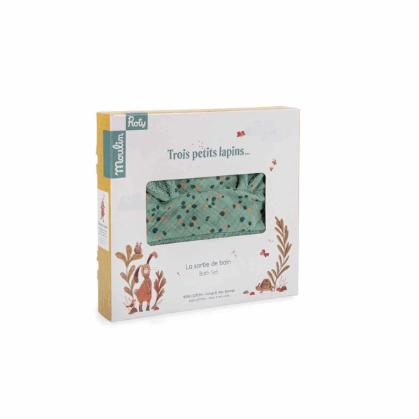 cape de bain trois petits lapins dans sa boîte