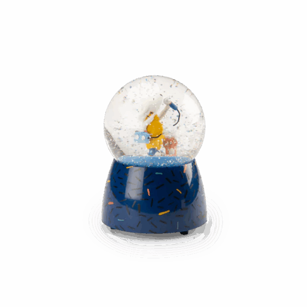 boule à neige musicale chien puce et pilou moulin roty