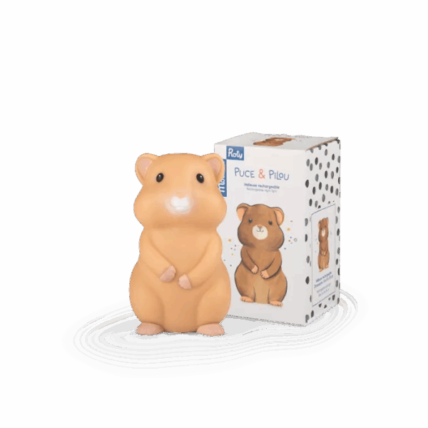 veilleuse hamster puce et pilou rechargeable moulin roty cadeaux de naissance enfants