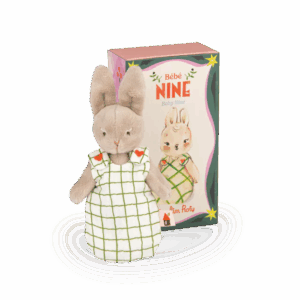 Bébé Nine la lapine de la collection Les Minouchkas Moulin Roty, poupée articulée 16 cm