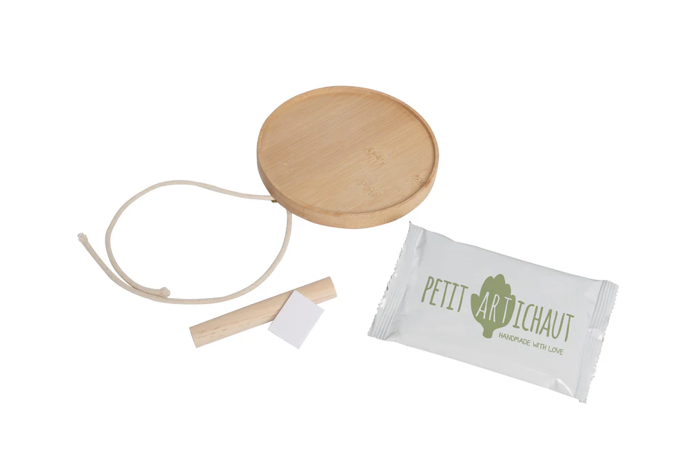Petit artichaut - Médaillon empreinte en bois – Image 2