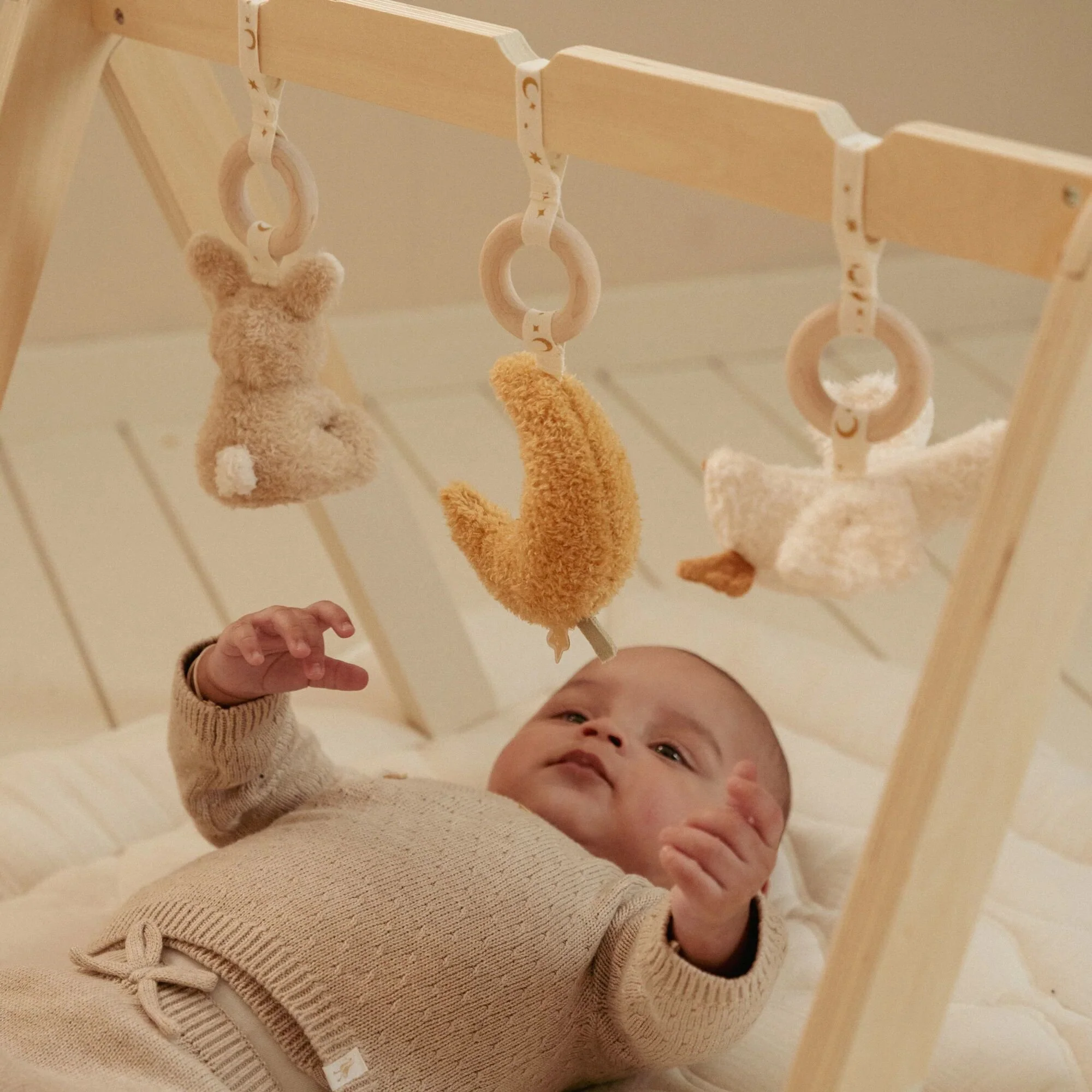 Baby Gym Newborn Naturals dans une chambre bébé au décor doux