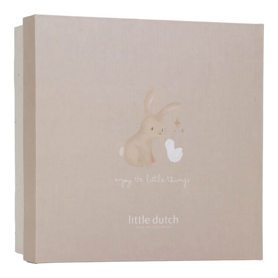 Coffret cadeau Blanc Newborn Naturals Little Dutch emballage cadeau et accessoires