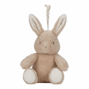 Peluche Lapin Beige Little Dutch avec câble USB-C pour recharge