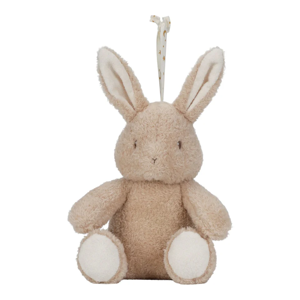 Peluche Lapin Beige Little Dutch avec câble USB-C pour recharge