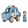 Voiture de police en bois Bleu Essentials Little Dutch – vue de face
