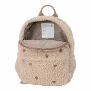 Détails du sac à dos Teddy Taupe Little Dutch avec espace de rangement