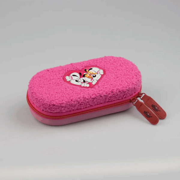 Trousse 3D Peluche Diddl – visage en relief peluche, trousse kawaii