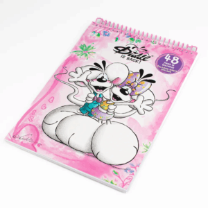 Cahier de coloriage A4 Diddlina rose, couverture illustrée Diddlina