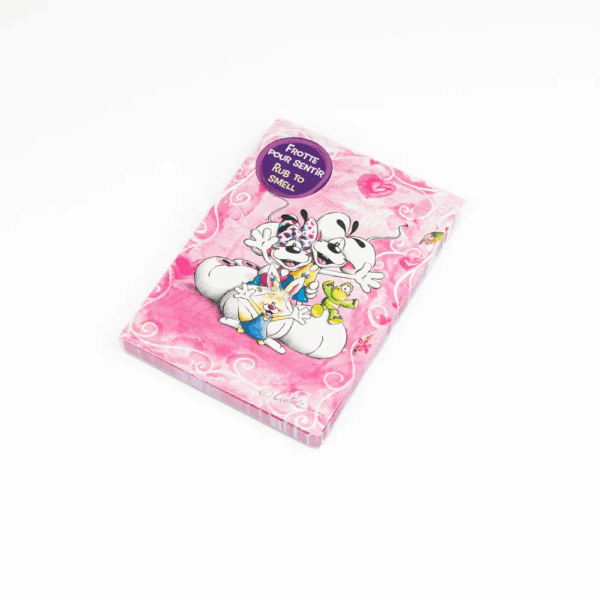 Bloc parfumé A6 Diddl avec illustration frontale rose