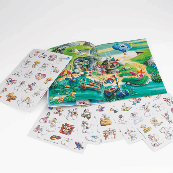 Pages intérieures du cahier Diddl avec décor à personnaliser