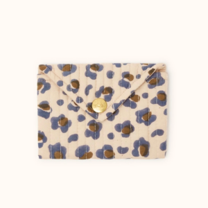 Enveloppe Rava coton Léopard Macadamia Apaches Collections pochette compacte