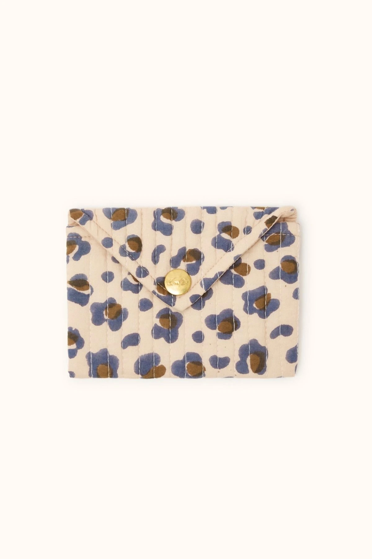 Enveloppe Rava coton Léopard Macadamia Apaches Collections pochette compacte