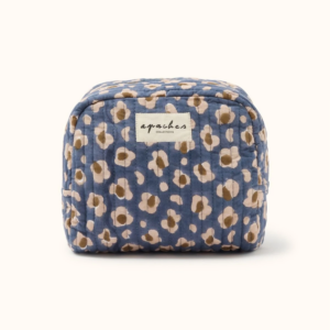 Petite trousse coton Léopard Météorite Apaches Collections pochette compacte