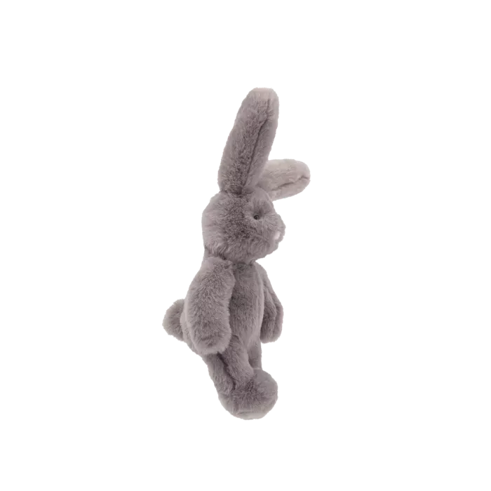 Détail de la fourrure grise douce certifiée oekotex du lapin Louison Moulin Roty