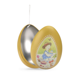 Grand œuf Moulin Roty métal jaune La Grande Famille