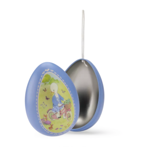 Petit œuf Moulin Roty métal bleu La Grande Famille
