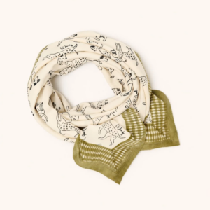 Foulard Apaches Collections Pongo macadamia coton Grand