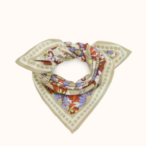Foulard Apaches Collections Bouquet macadamia coton petit
